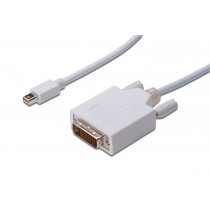 Assmann Kabel adapter Displayport 1080p 60Hz FHD Typ miniDP/DVI-D (24+1) M/M biały 2m