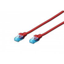 Assmann Patch cord U/UTP kat.5e PVC 10m Czerwony