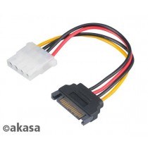 Akasa kabel SATA redukce napájení na 4pin Molex, 15cm