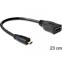 DeLOCK Adapter Micro HDMI-D(M)->HDMI-A(F) 23cm