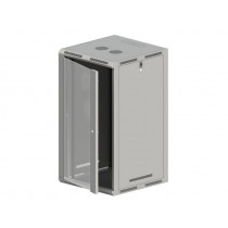 A-LAN Szafa wisząco/stojąca 19' 18U 600x600, drzwi szklane FLAT PACK