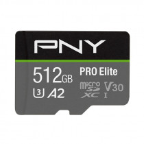 PNY Technologies Karta pamięci MicroSDXC Elite 512GB P-SDUX512U3100PRO-GE