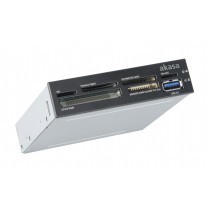 Akasa AK-ICR-14 USB 3.0 6-portowy czytnik kart pamięci 3,5'' - czarny/biały