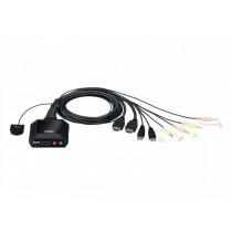 Aten Przełącznik KVM z 2 portami USB 4K HDMI ze zdalnym selektorem portów