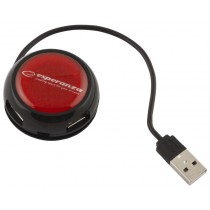 Esperanza Hub USB EA135R YOYO 4xUSB 2.0 czarno-czerwony
