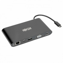 Eaton Stacja dokująca USB-C, podwójny wyświetlacz 4K HDMI/mDP, VGA, USB 3.2 Gen 1, koncentrator USB-A/C, GbE, karta pamięci, ładowanie PD 100 W