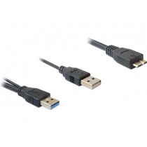DeLOCK Kabel USB 3.0 AM x2 BM Micro USB 20cm