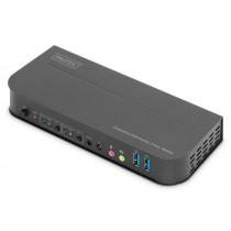 Assmann Przełącznik KVM 2 portowy DisplayPort do HDMI 2x1 4K 60Hz 2xUSB audio