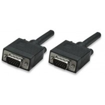 Manhattan kabel SVGA k monitoru, HD15 Male / HD15 Male, 1.8m, Black
