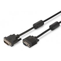 Digitus Kabel adapter DVI-I DualLink 1080p 60Hz FHD Typ DVI-I (24+5)/DSUB15 M/M 2m Czarny