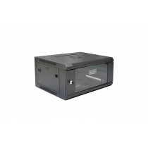 Digitus Szafa krosowa wisząca 19 cali 4U rack 600x450, drzwi szyba, niedzielona, złożona, nośność 60kg Czarna