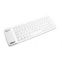 Genius KB-BTF1-W-US Gembird elastyczna silikonowa mini klawiatura Bluetooth, USB, US layuot, Biała