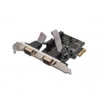 Digitus Karta rozszerzeń/Kontroler PCI Express RS232 Serial Port, 2xDB9, Chipset: ASIX99100