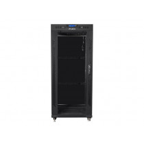 LANBERG Szafa instalacyjna rack stojąca 19 27U 600x600 czarna, drzwi szklane LCD (Flat pack)