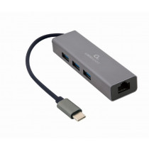 Gembird Hub 3 portowy USB 3.1 z kartą sieciową