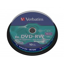 Verbatim 43552 DVD-RW cake box 10 4.7GB 4x