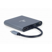 Gembird Adapter USB-C Hub HDMI USB-C PD VGA USB 3.0 Audio Card