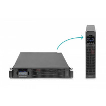 Digitus Zasilacz awaryjny UPS Online Rack 19'/Tower, 10kVA/10kW, 2U, bez baterii (moduł baterii DN-170108)