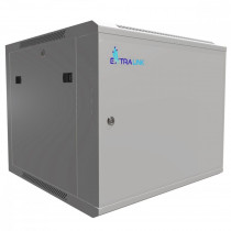 Extralink Szafka wisząca rack 9U 600x600 szara metalowe drzwi