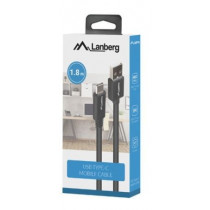 Lanberg Kabel USB-C(M)->USB-A(M) 2.0 1.8m czarny BOX QC 3.0