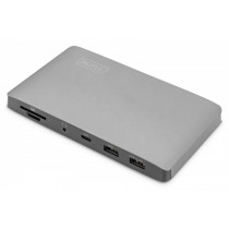 Digitus Stacja dokująca USB-C 11-portów z Thunderbolt 3, 8K 30Hz, PD 3.0, RJ45, Aluminiowa