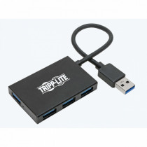 Eaton 4-portowy, smukły, przenośny koncentrator USB-A USB 3.2 Gen 1 Obudowa aluminiowa U360-004-4A-AL