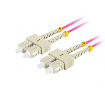 Lanberg Patchcord światłowodowy Mm Sc/Upc-Sc/Upc Duplex 3.0mm 2m fioletowy