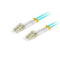 Lanberg Patchcord światłowodowy Mm Lc/Upc-Lc/Upc Duplex 3.0mm 2m Aqua