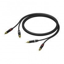 PROCAB Kabel 2x Męski RCA/Cinch - 2x Męski RCA/Cinch Ultraflex 1,5m - PRA800/1.5