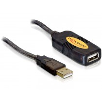 DeLOCK Przedłużacz aktywny USB AM-AF 5M czarny