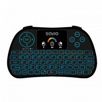 Savio Klawiatura podświetlana mini bezprzewodowa RGB TV Box, Smart TV, konsole, PC, KW-03