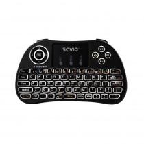 Savio Klawiatura podświetlana bezprzewodowa TV Box, Smart TV, konsole, PC, KW-02
