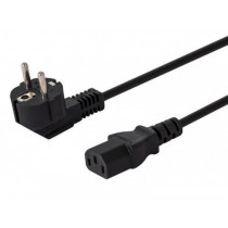 Savio Kabel zasilający Schuko męski - IEC C13, kątowy 1,8m, wielopak 10 szt. CL-98