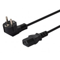 Savio Kabel zasilający Schuko męski - IEC C13, kątowy, 1,8m, CL-98