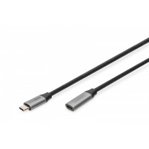 Digitus Kabel przedłużający USB 3.0 60W/5Gbps Typ USB C/USB C M/Ż 1m Czarny