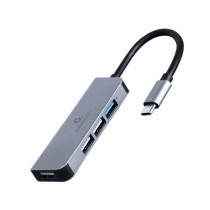 Gembird Hub 4-portowy USB-C, 3xUSB 2.0, USB 3.1