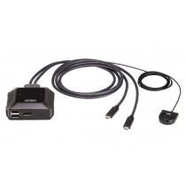 Aten Przełącznik kablowy 2-portowy 4K USB-C DP KVM