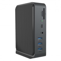 RaidSonic Technology Stacja dokująca IB-DK2261AC 13w1 USB Type-C,7xUSB,czytnik kart,Audio in/out,LAN,HDMI