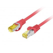 Lanberg Patchcord kat.6a S/FTP CU 1.5m czerwony fluke