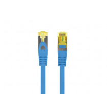 Lanberg Patchcord kat.6a S/FTP LSZH CU 0.25m niebieski fluke