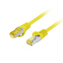 Lanberg Patchcord kat.6a S/FTP LSZH CU 0.25m żółty fluke