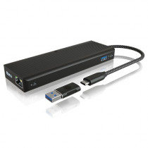RaidSonic Technology Stacja dokująca IB-DK4080AC 9w1,2x HDMI & 2x DisplayPoprt,USB,Headset combo, LAN, Power delivery up to 100W