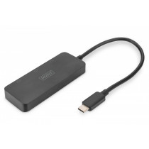 Digitus Hub/Koncentrator 3-portowy USB Typ C/3x DisplayPort 4K/60Hz HDR HDCP 2.2 MST