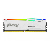 Kingston Pamięć DDR5 Fury Beast RGB 64GB(2*32GB)/6000 CL36 biała