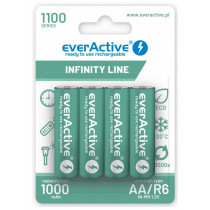everActive Akumulatory R6/AA 1100 mAH, blister 4 SZT. INFINITY LINE, technologia ready to use