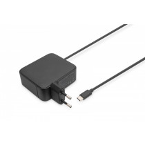 Digitus Ładowarka sieciowa zasilacz 1x USB-C PD 3.0 max. 100W GaN zintegrowany kabel 1,2m Czarna