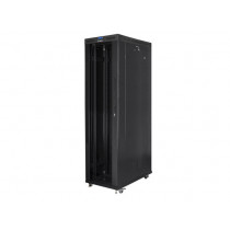 Lanberg Szafa stojąca Rack 19 cali 47U 800x1200mm, drzwi szklane LCD (FLAT PACK) czarna
