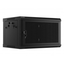 Lanberg Szafa wisząca 19 cali 6U 600x450 drzwi perforowane (flat pack) czarna