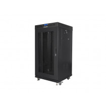 Lanberg Szafa stojąca 19 cali 22U 600x600 drzwi perforowane LCD (Flat pack) V2 czarna