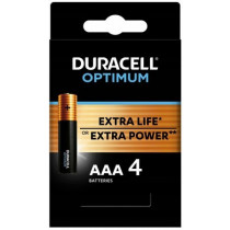 Duracell Baterie Optimum AAA LR3 blister 4 sztuki
